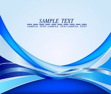 Blue Wavy Abstract Background Stock Image