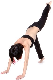 Young Woman Doing Floor Exercise Royalty Free Stock Images Young Woman Doing Floor Exercise Royalty Free Stock Images