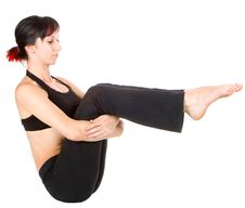 Young Woman Doing Floor Exercise Royalty Free Stock Photos Young Woman Doing Floor Exercise Royalty Free Stock Photos