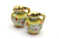 Green Jugs Royalty Free Stock Photo Green Jugs Royalty Free Stock Photo