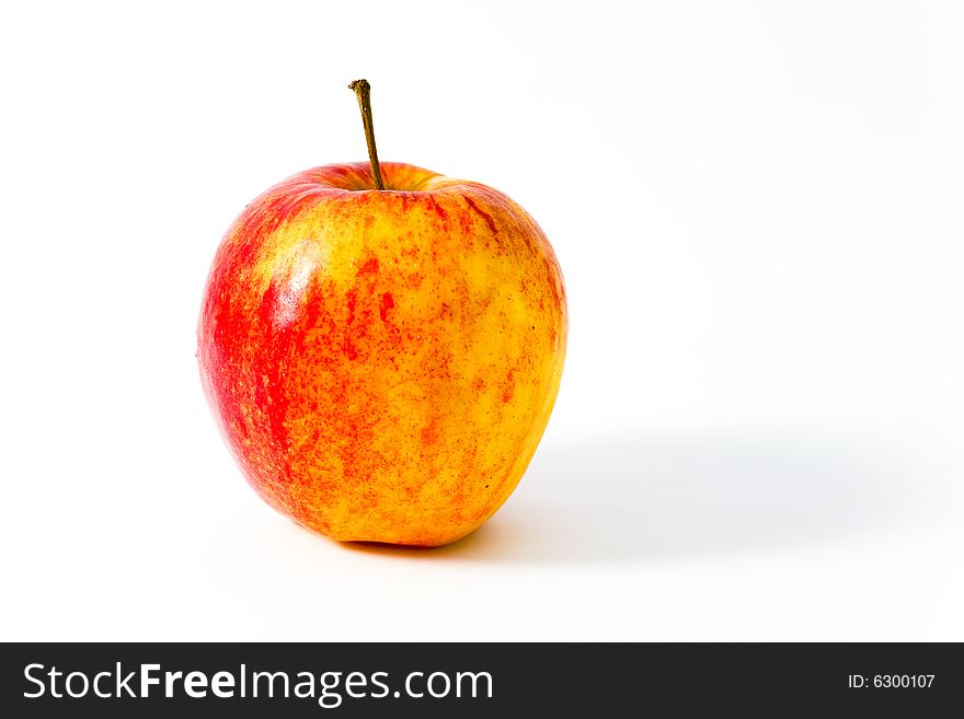 An image of red apple on white background