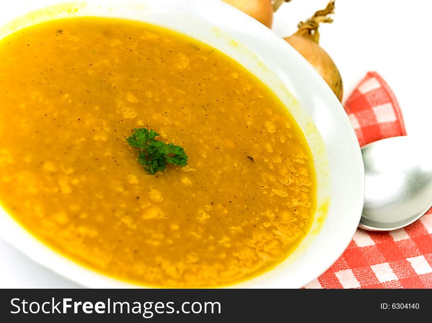 Soup - Hot Pot Of Green Pea,carrots And Pumpkin