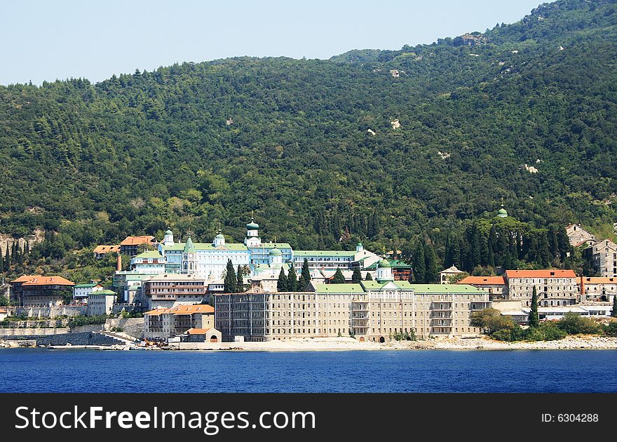 Monastery St. Panteleimon, Athos. Chalkidiki, Greece.