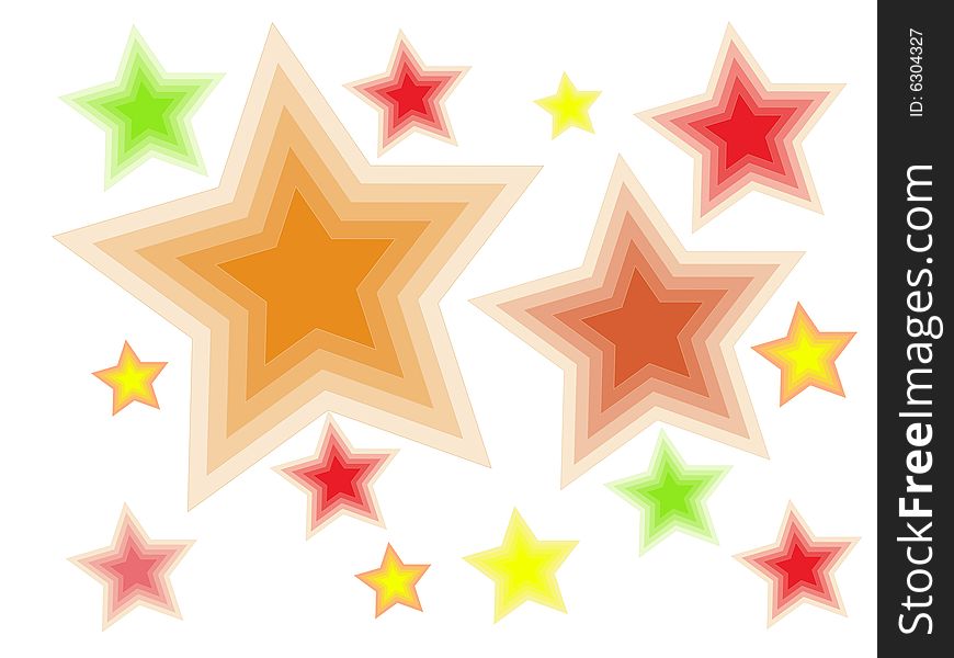 Different acid stars colorful background. Different acid stars colorful background