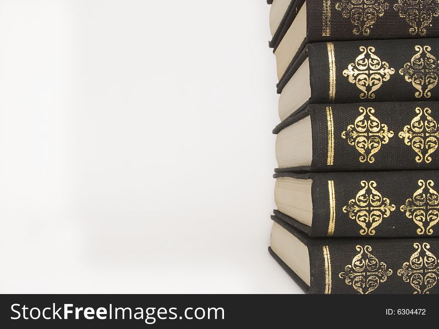 Books with hardcover isolated on a white background. Books with hardcover isolated on a white background