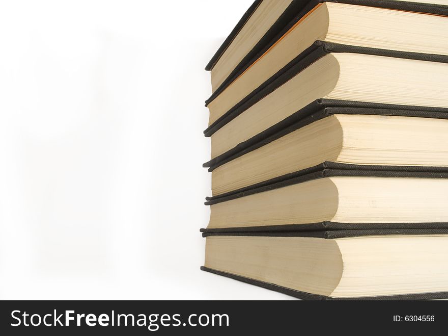 Books with hardcover isolated on a white background. Books with hardcover isolated on a white background
