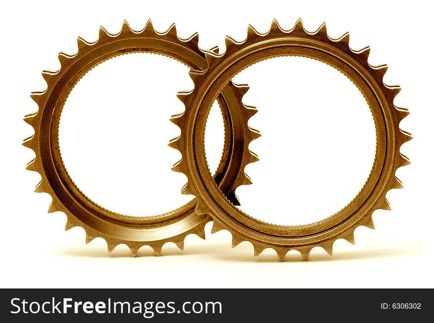 Golden Gears Forming Two Circles