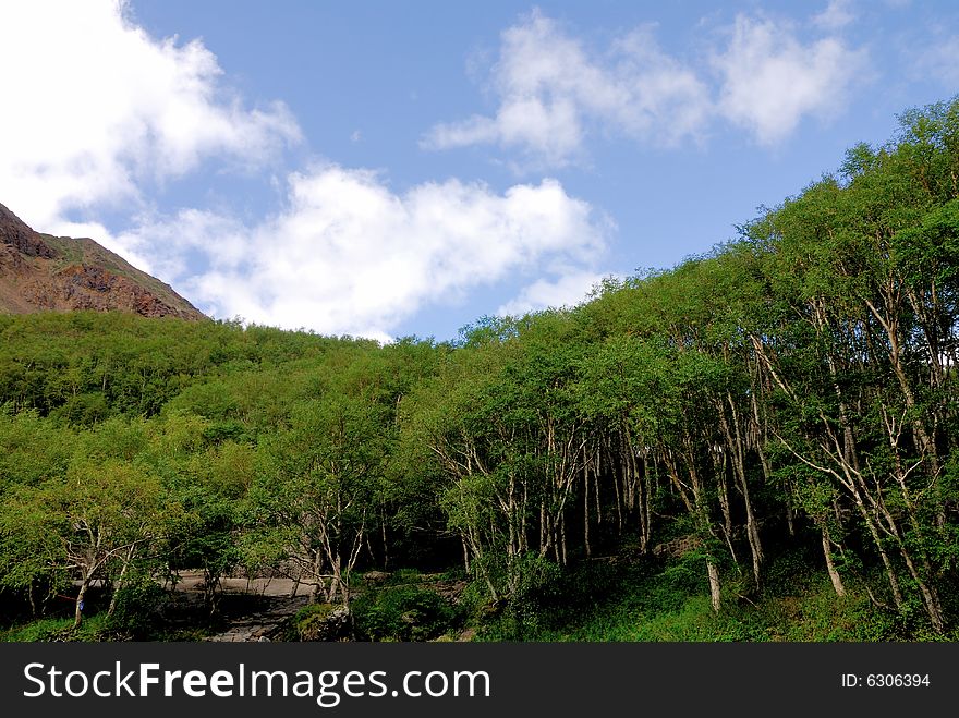 Near Changbai Waterfall