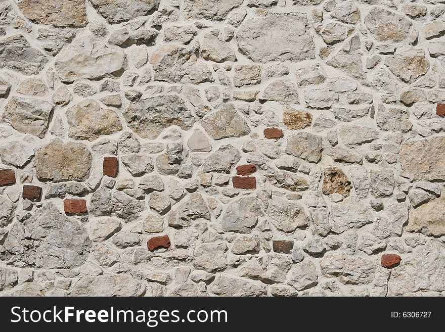Polish ancient wall, stones and bricks. Polish ancient wall, stones and bricks
