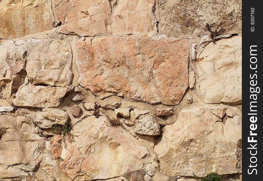 Stone wall. Fragment