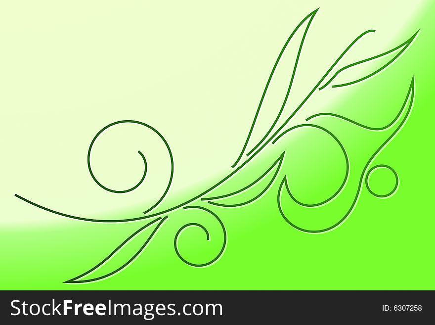 Vector illustration of green background