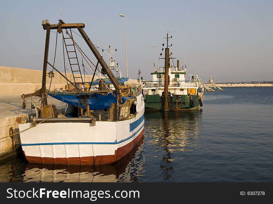 Photo of fishing boats in italy. Photo of fishing boats in italy