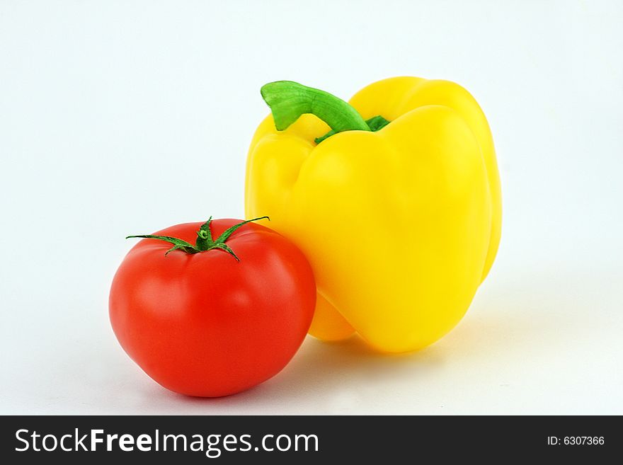 Yellow Pepper And Red Tomato
