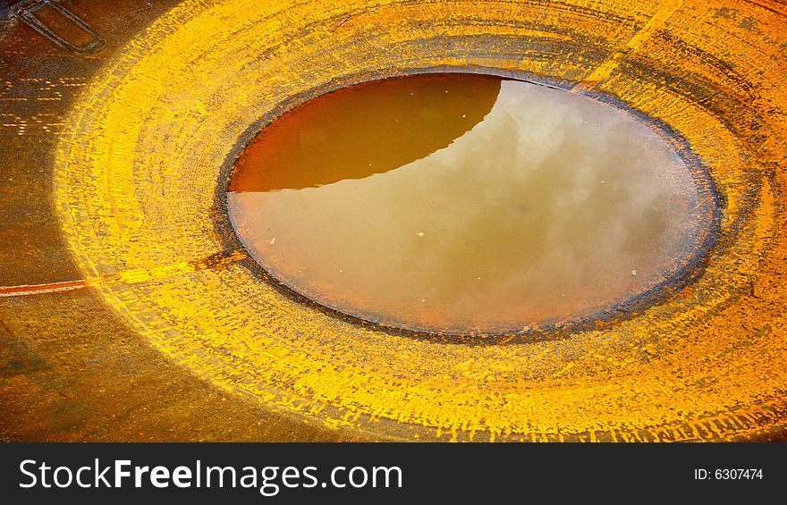 Elliptical Peace of  corroded Steel