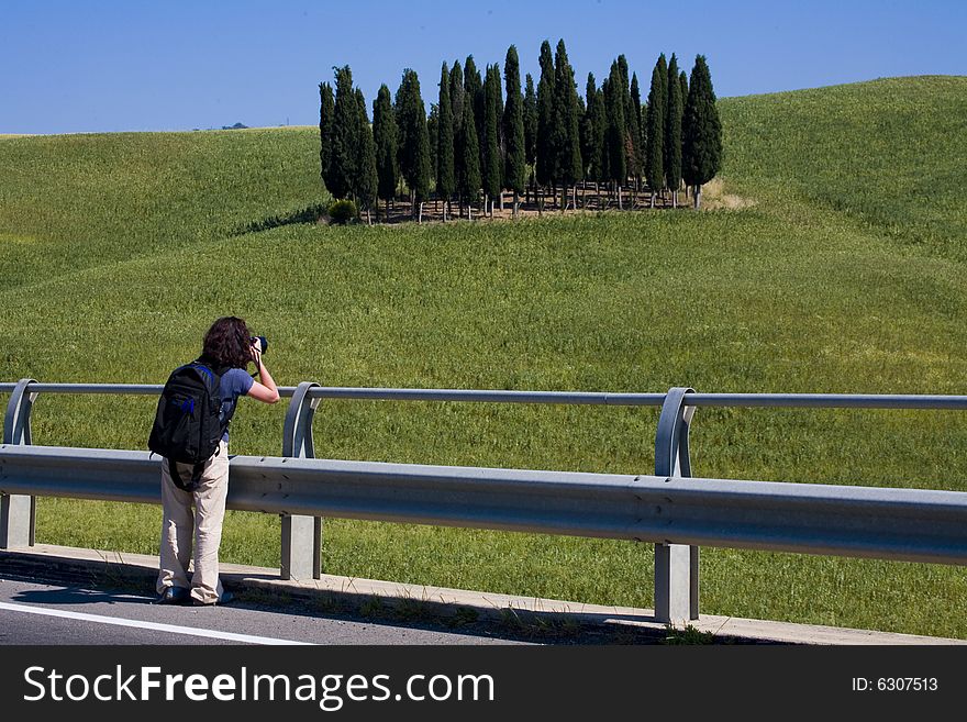 TUSCANY countryside with cypress