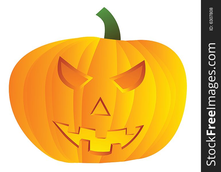 Classic halloween pumpkin vector illustration