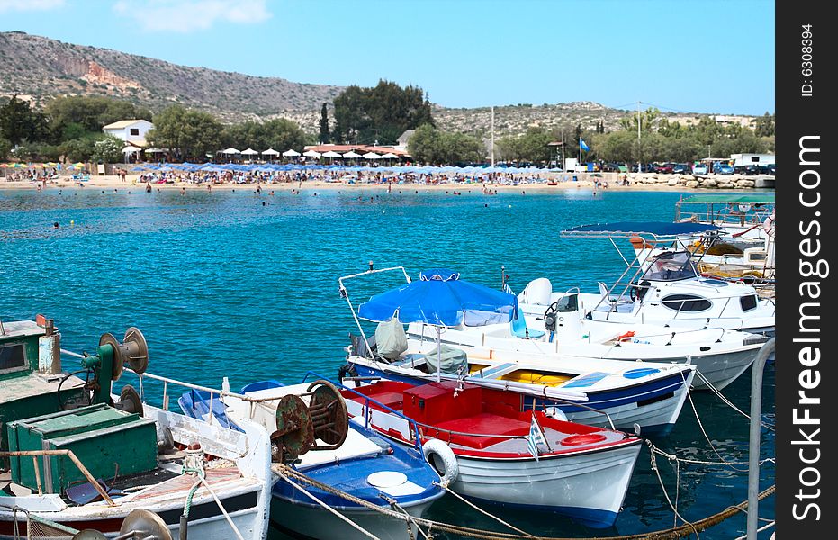 Harbor of Fisherman village in Crete island. Harbor of Fisherman village in Crete island