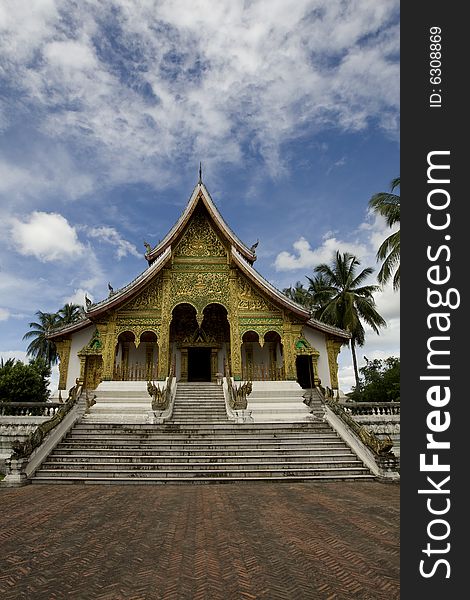 Temple Ho Kham, Luang Prabang, Laos, the golden palace is located in the national museum