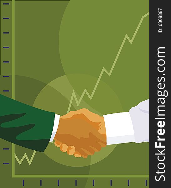 Business handshake .vector conceptual illustration