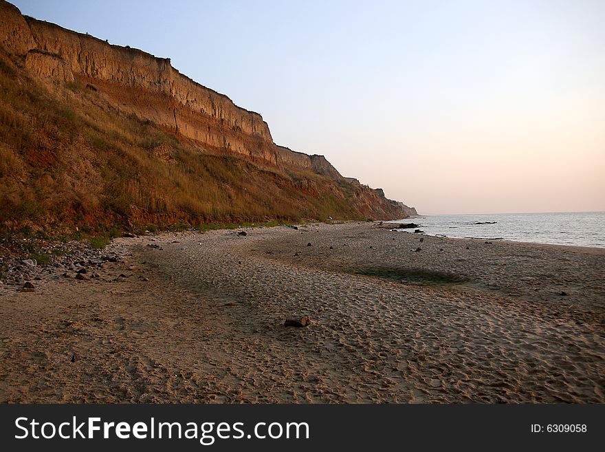 Late afternoon view of the Big coastline and beaches. Late afternoon view of the Big coastline and beaches