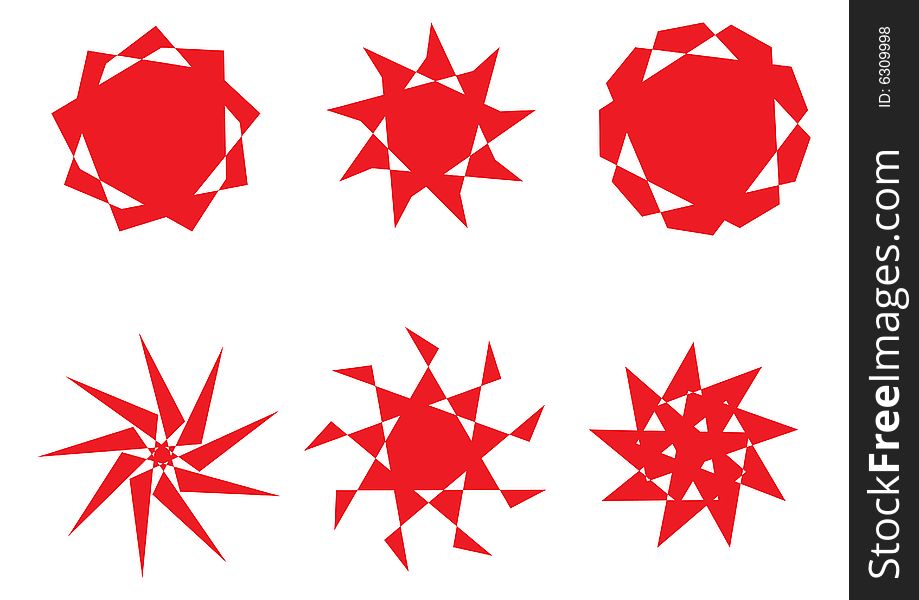 Sun icons in white background. Sun icons in white background