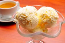 Ice Cream And Tea Stock Image