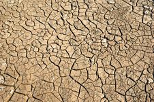 Dry Soil With Crack Stock Photography