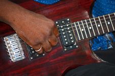 Guitarist Hits The Chord Stock Images Guitarist Hits The Chord Stock Images