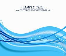 Blue Wavy Abstract Background Royalty Free Stock Photos