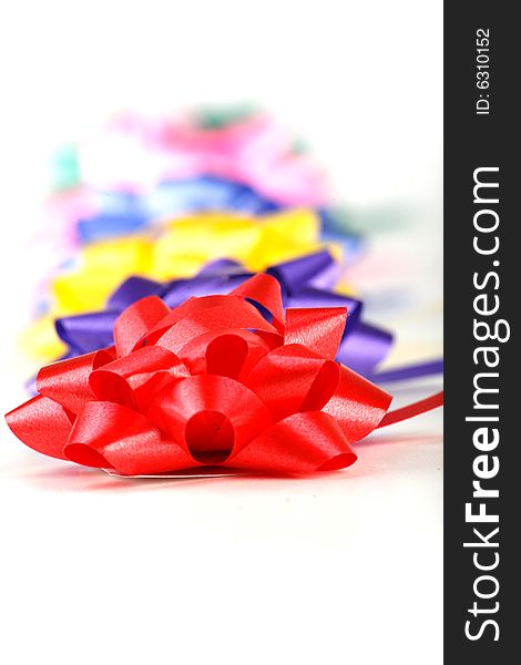 Multicolored bows - a present background