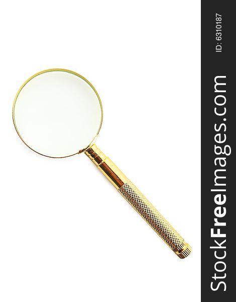 Magnifying lens isolated on white. Magnifying lens isolated on white