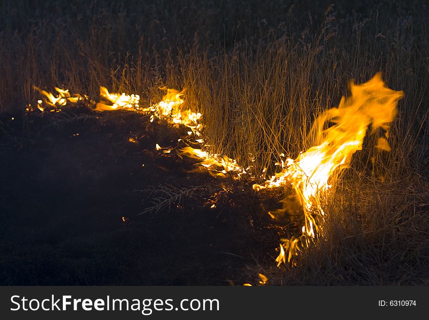 Farmers doing a seasonal burning of the prairie. Farmers doing a seasonal burning of the prairie