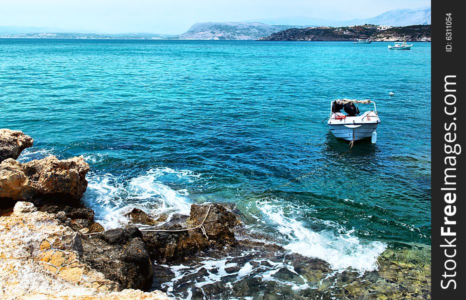 Harbor of Fisherman village in Crete island. Harbor of Fisherman village in Crete island