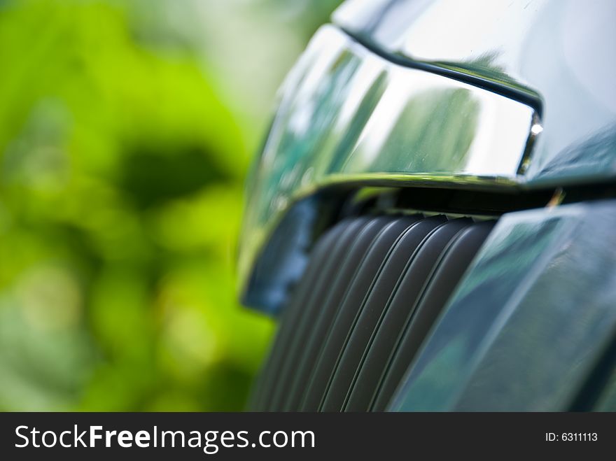 Car detail in natural environment