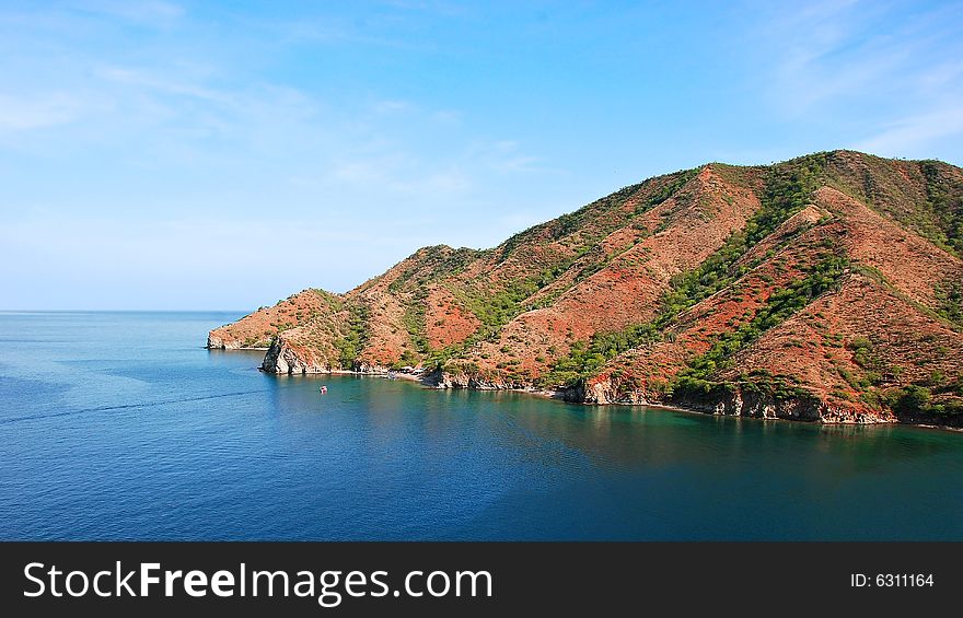 A mountain island  in Colombia. A mountain island  in Colombia