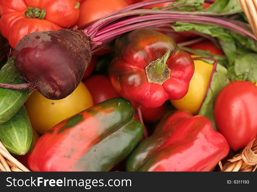This is a close-up of fresh vegetables