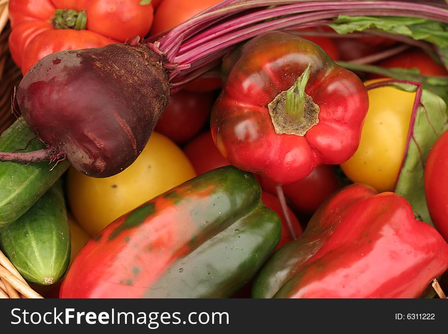 This is a close-up of fresh vegetables
