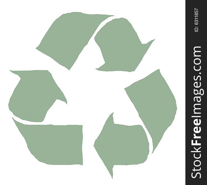 Recycling symbol for web or design use