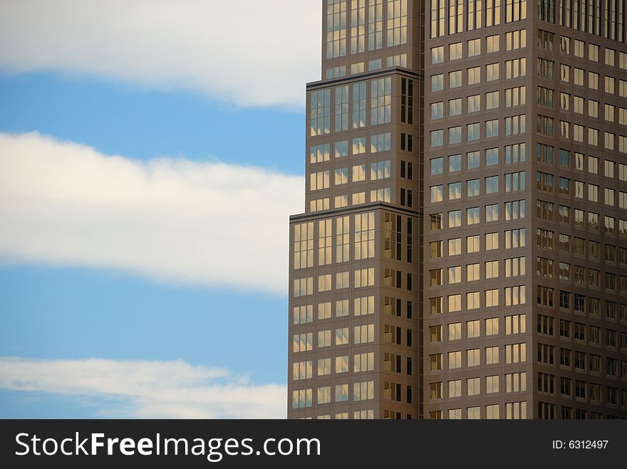 Modern office buildings with reflections, Calgary