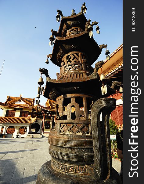 The incense burner in the temple