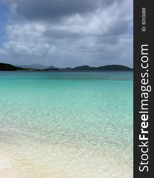 World famous Trunk Bay on St.John island, U.S.Virgin Islands.