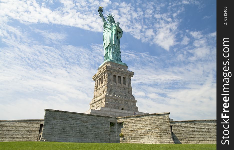 Landscape Shot of The Statue of Liberty