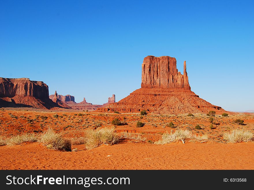 View of the Monument Valley, Utah