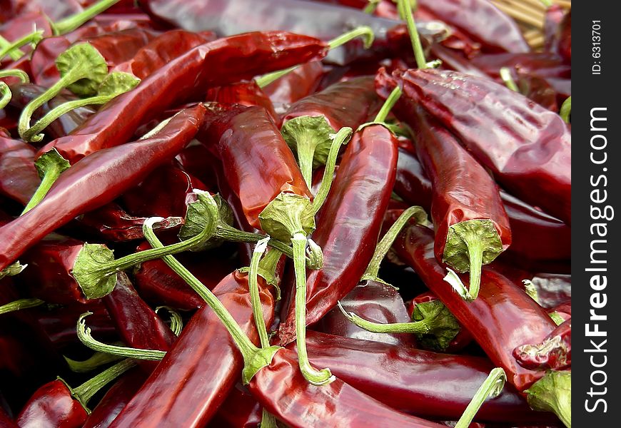 The crown jewel of Korean cuisine - hot red peppers. The crown jewel of Korean cuisine - hot red peppers.
