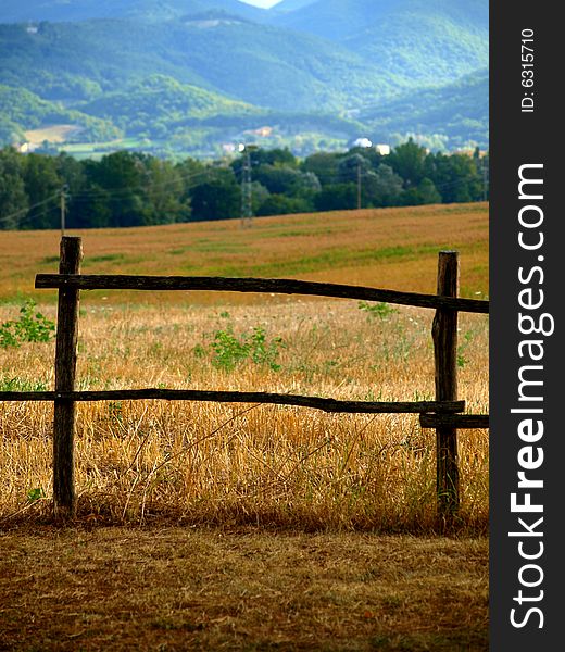 A good shot of a fench in Tuscany country. A good shot of a fench in Tuscany country