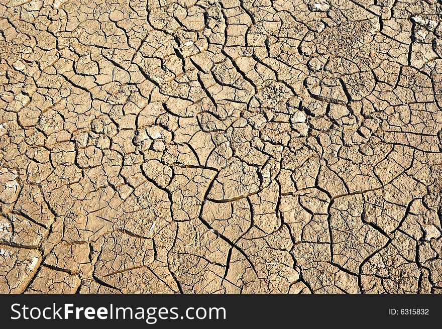 Dry soil with crack