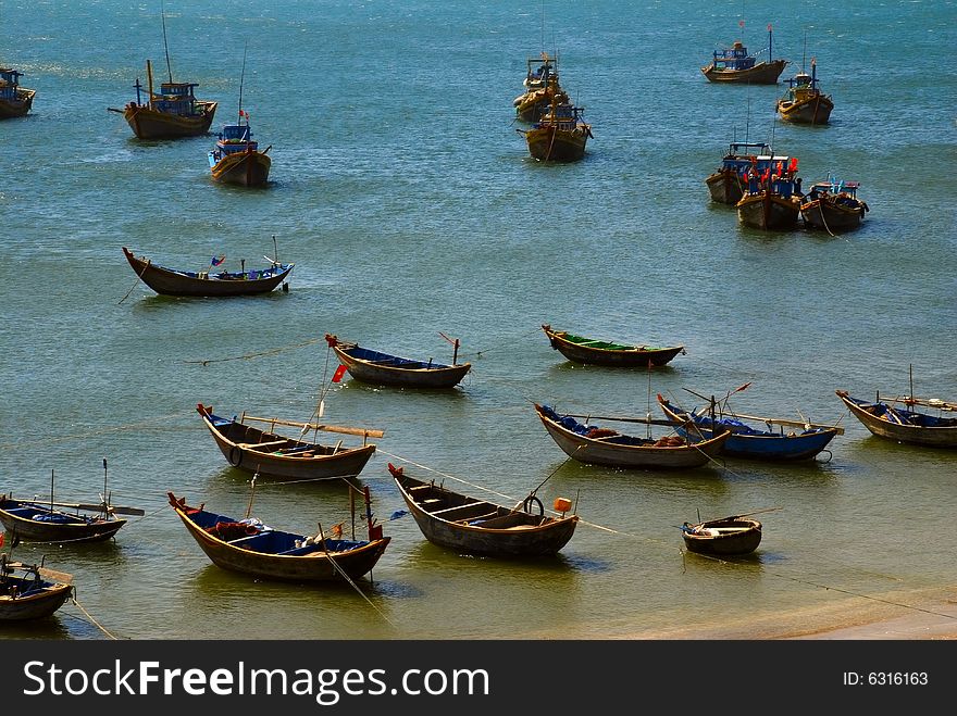 The boats in ocean, Vietnam