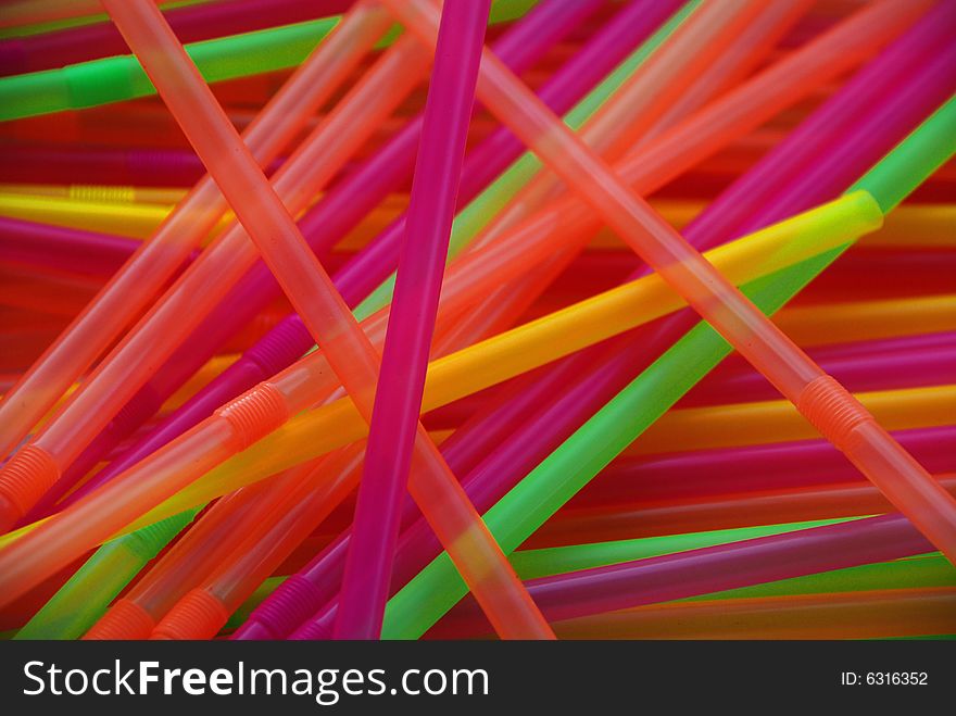 Pile of Colorful Party Drinking Straws. Pile of Colorful Party Drinking Straws