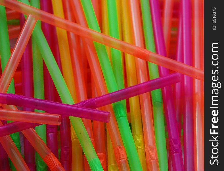 Bright Colorful Party Drinking Straws. Bright Colorful Party Drinking Straws