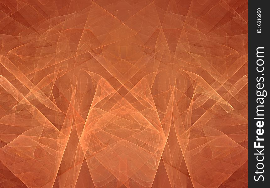 A fractal illustration of bright orange flame pattern. A fractal illustration of bright orange flame pattern